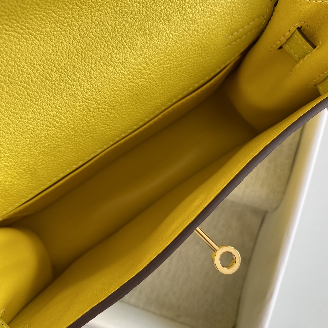 Hermes Kelly Danse Evercolor Bag In Yellow Color